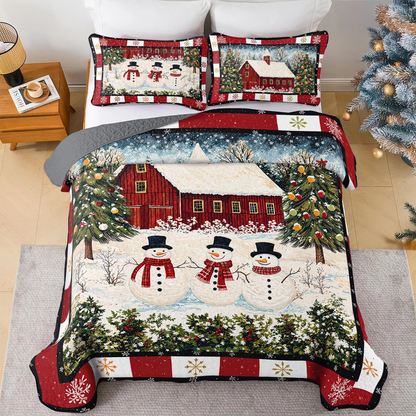 Shineful All Season Quilt 3-Piece Set Country Christmas Charm