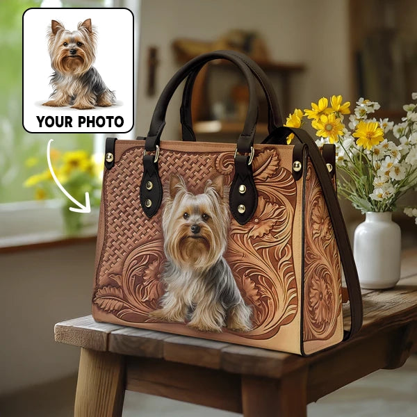 Shineful Personalized Leather Bag Upload Photo