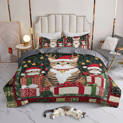 Shineful All Season Quilt 3-Piece Set Holiday Whiskers