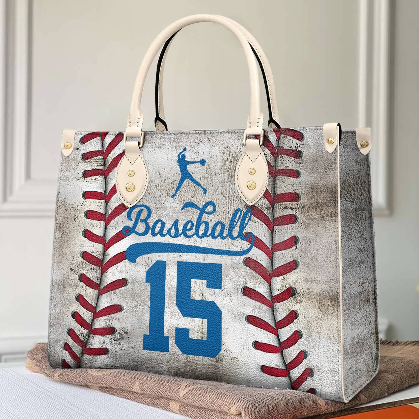 Shineful Personalized Leather Bag Baseball Lovely