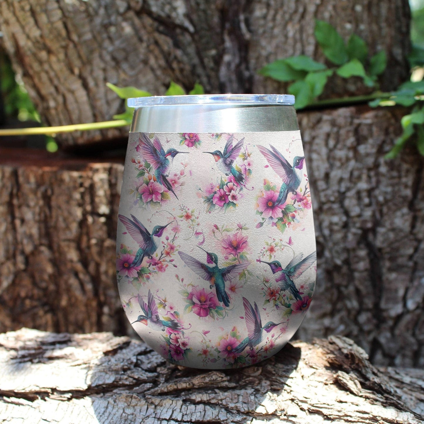 Humming Bird 12 Oz Shineful™ Wine Pattern Nl09 12Oz Tumbler