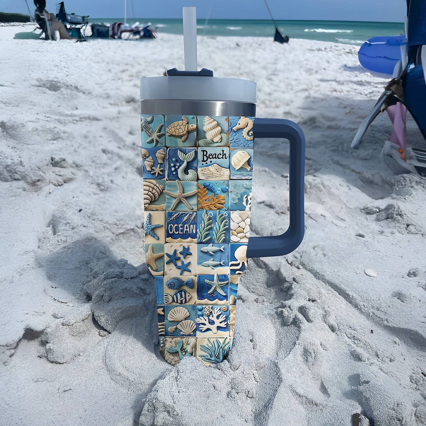 Shineful Tumbler Hello Beach