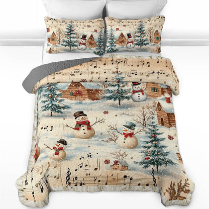 Shineful All Season Quilt 3-Piece Set Snow Melody