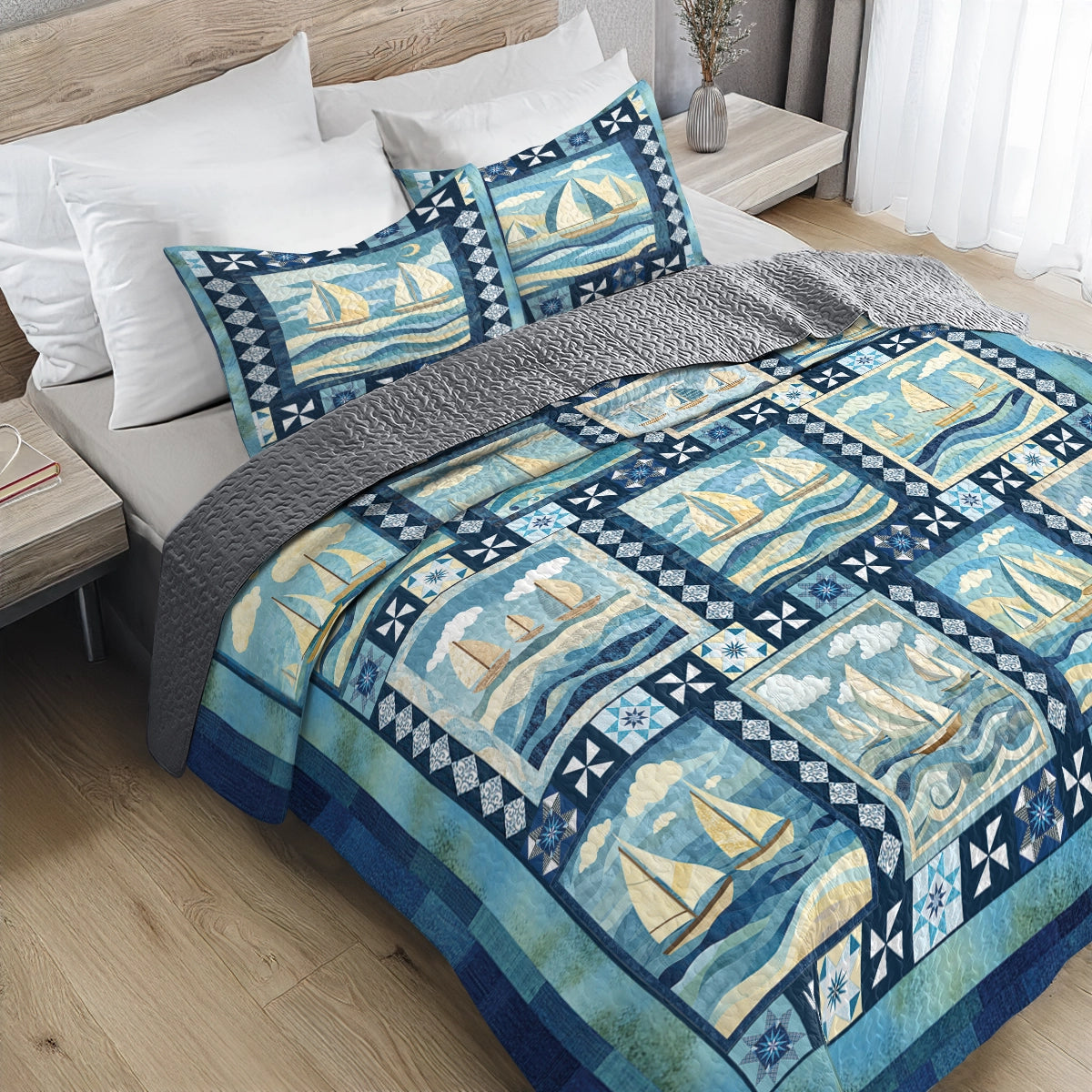 Shineful All Season Quilt 3-Piece Set - Sailor’s Dream