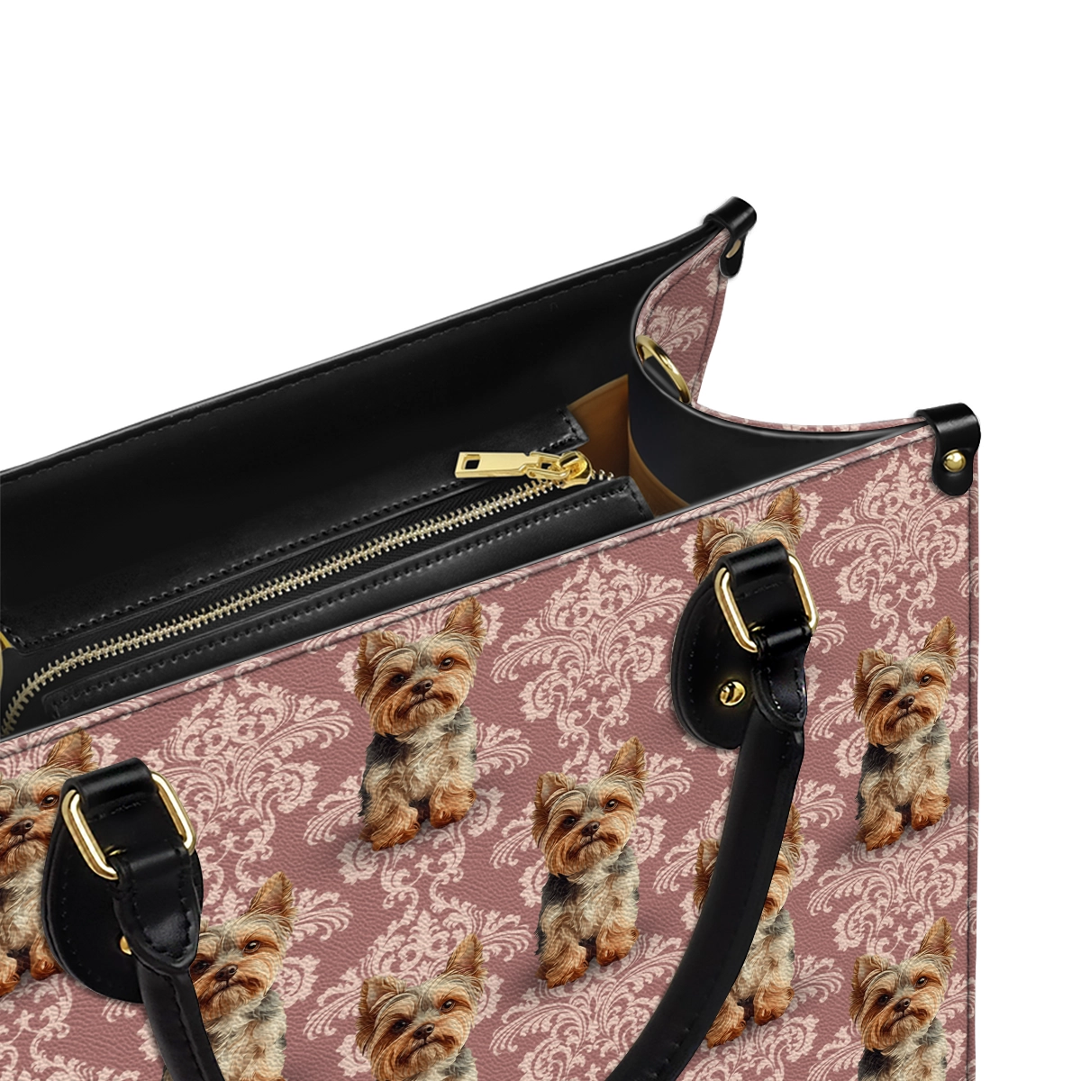 Shineful Leather Bag Elegant Yorkie Bliss