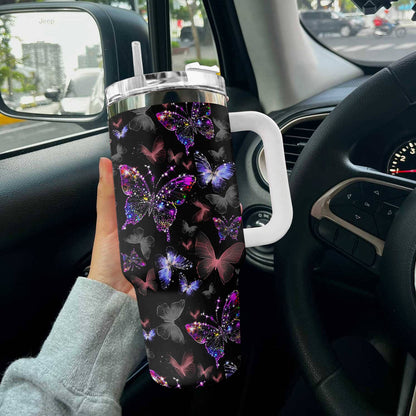 Butterfly Shineful™ Tumbler 40 Oz Dreamy Tl10 White 40Oz