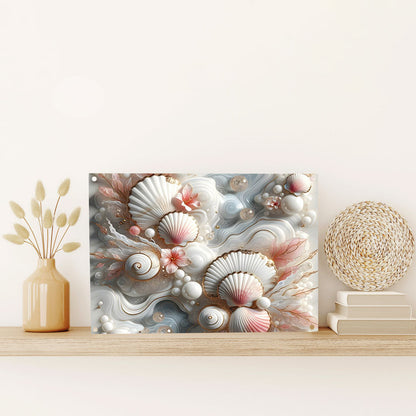 Shineful 2D Metal Sign Seashell Serenity