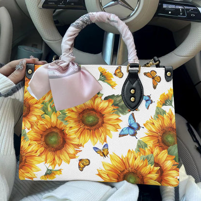 Shineful Leather Bag Sunflower Symphony