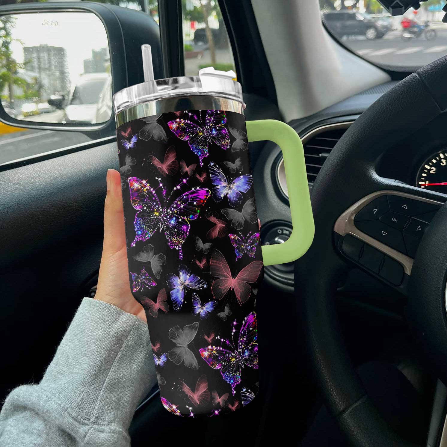 Butterfly Shineful™ Tumbler 40 Oz Dreamy Tl10 Green 40Oz