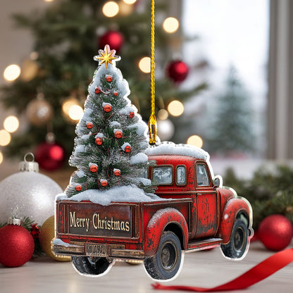 Shineful 2D Acrylic Ornament - Vintage Christmas Joyride