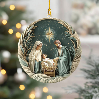 Shineful 2D Acrylic Ornament - Divine Silent Night Nativity