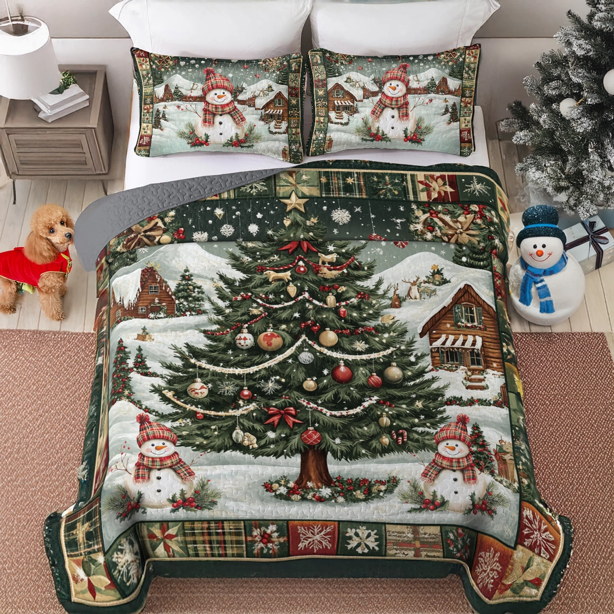 Shineful All Season Quilt 3-Piece Set Holiday Hearthside