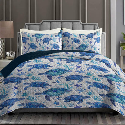 Shineful All Season Quilt 3-Piece Set Turtle Bliss