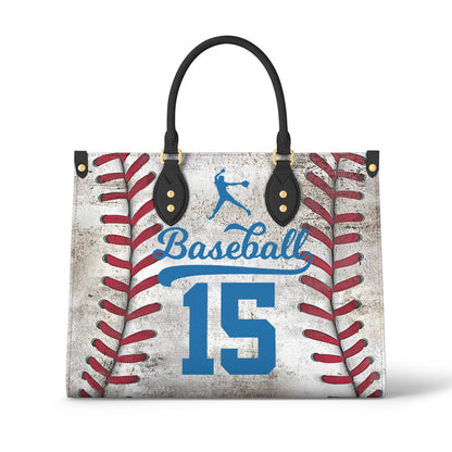 Shineful Personalized Leather Bag Baseball Lovely