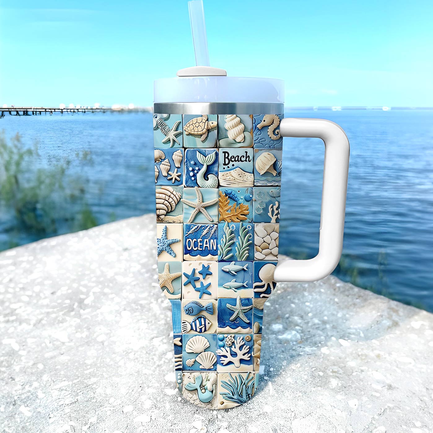 Shineful Tumbler Hello Beach