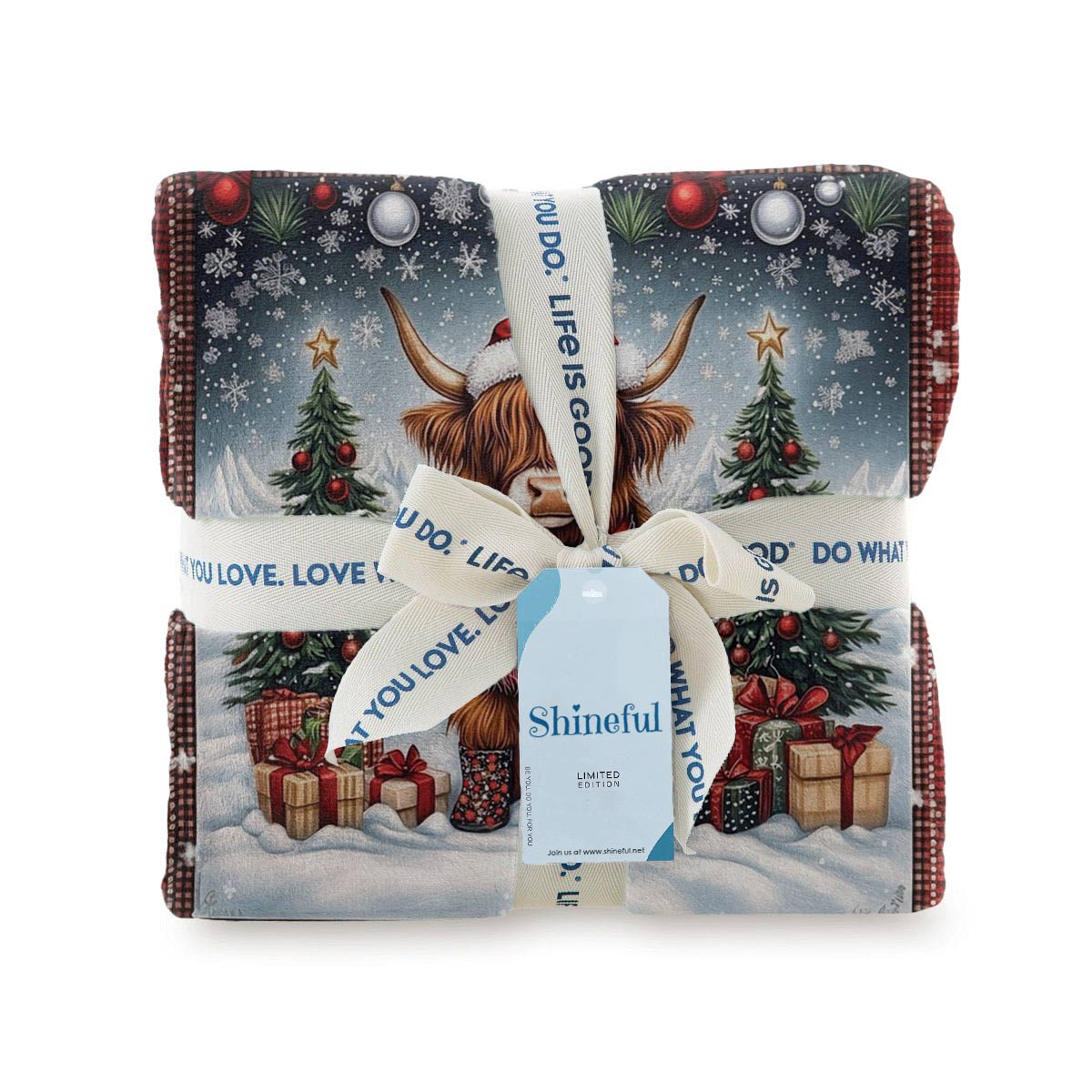 Shineful Fleece Blanket Mooey Christmas