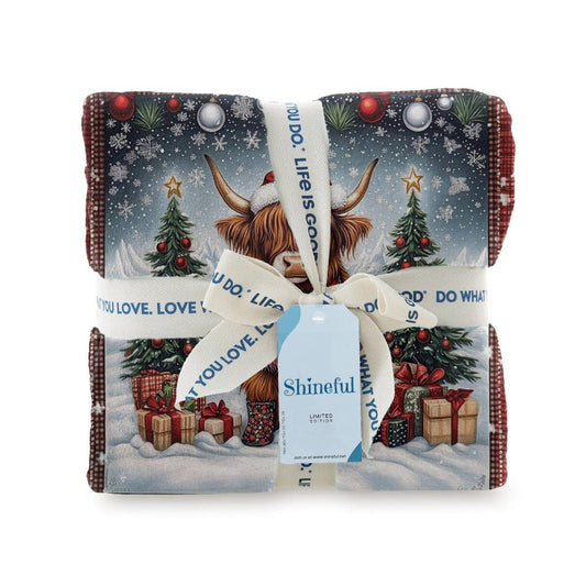 Shineful Fleece Blanket Mooey Christmas