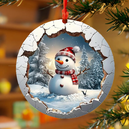 Shineful Acrylic Ornament Custom Photo Christmas Charming Snowman