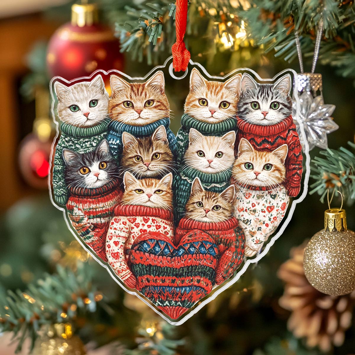 Shineful 2D Acrylic Ornament Kitten Kisses