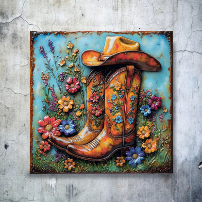 Shineful 2D Metal Sign Wild Cowboy