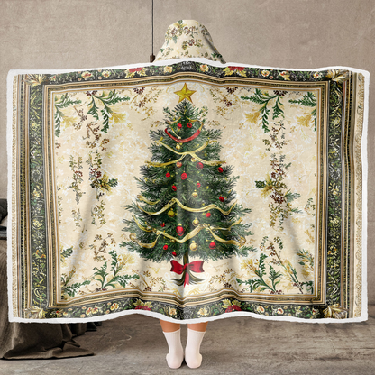 Shineful Wearable Hooded Blanket -  Classic Christmas Tree