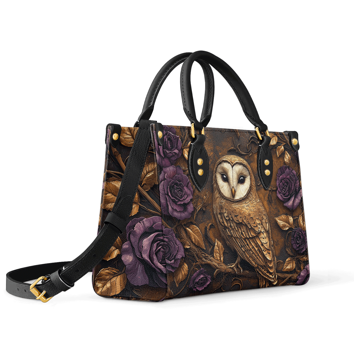 Glänzende Ledertasche - Nocturne Elegance