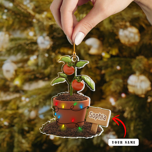 Shineful 2D Acrylic Ornament - Festive Tomato Plant