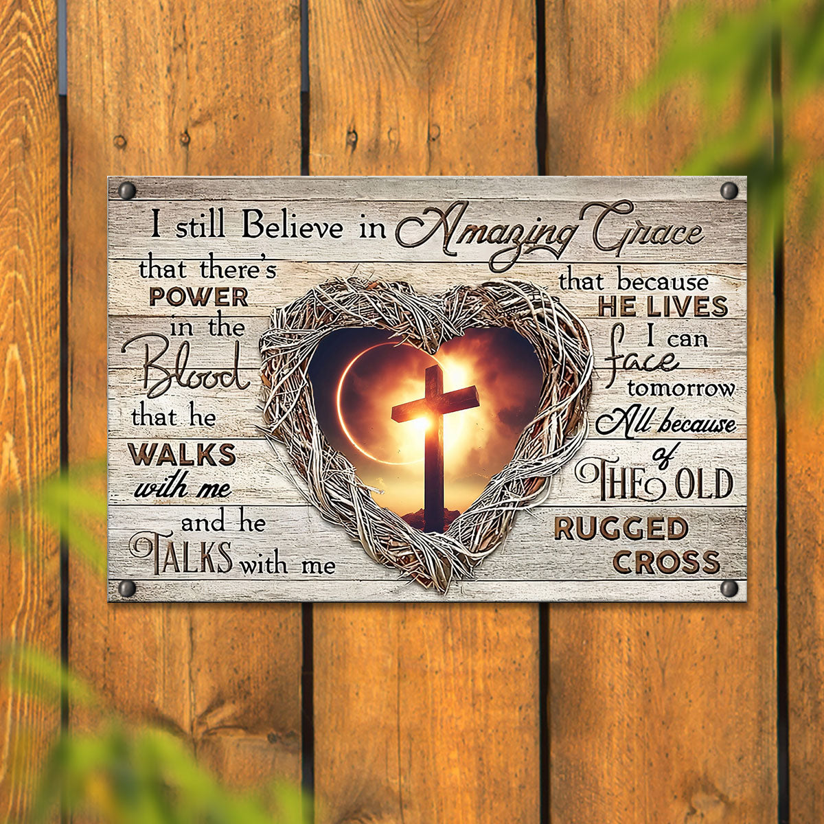 Shineful 2D Metal Sign Amazing Grace