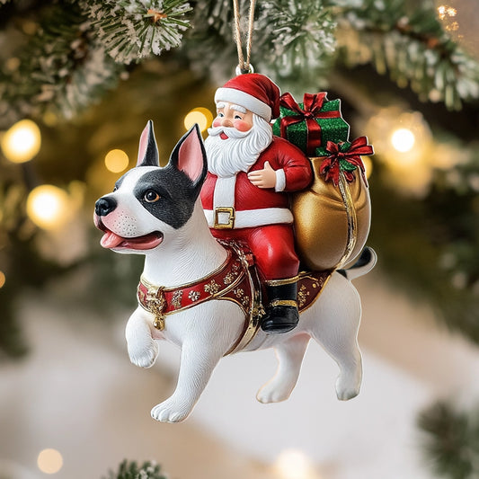 Shineful 2D Acrylic Ornament Santa's Festive Pup