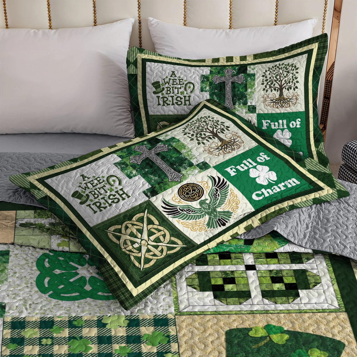 Shineful All Season Quilt 3-Piece Set Celtic Symbolic Heritage