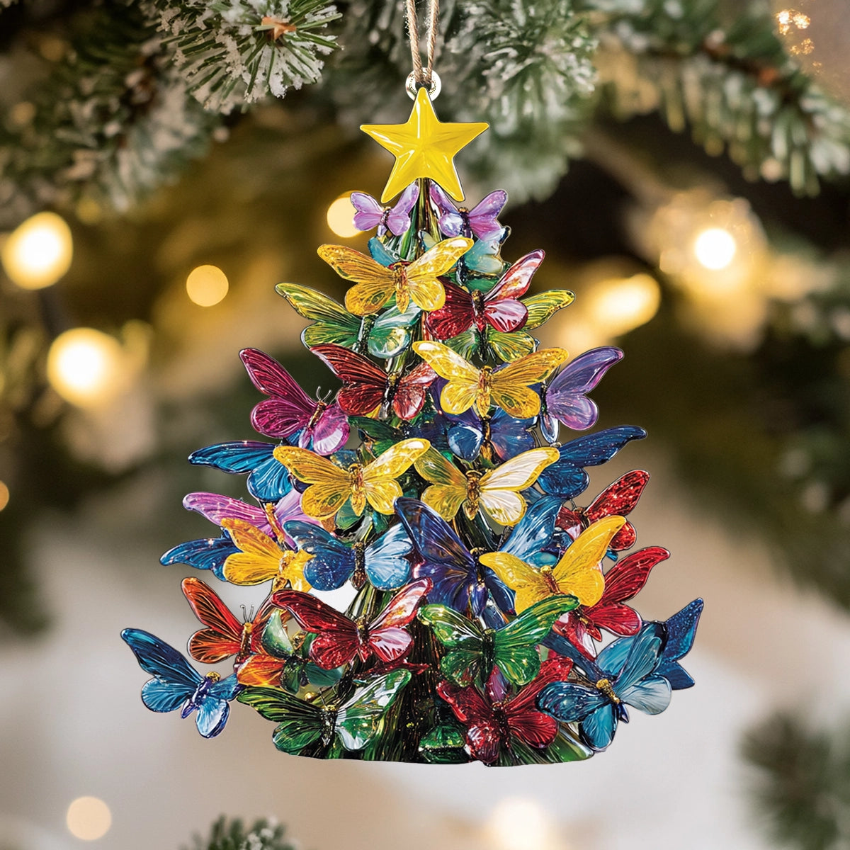 Shineful 2D Acrylic Ornament Butterfly Blossom Tree