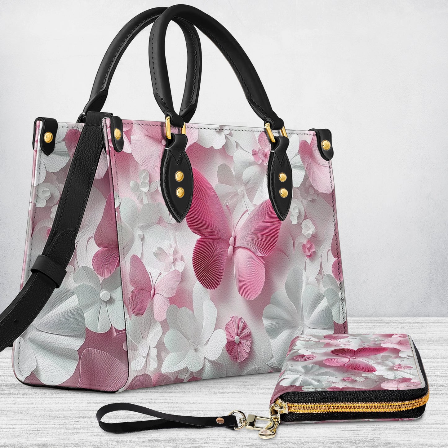 Shineful Leather Bag Butterfly Blossom Elegance