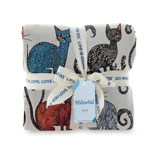 Shineful Fleece Blanket Purrfectly Playful Cats