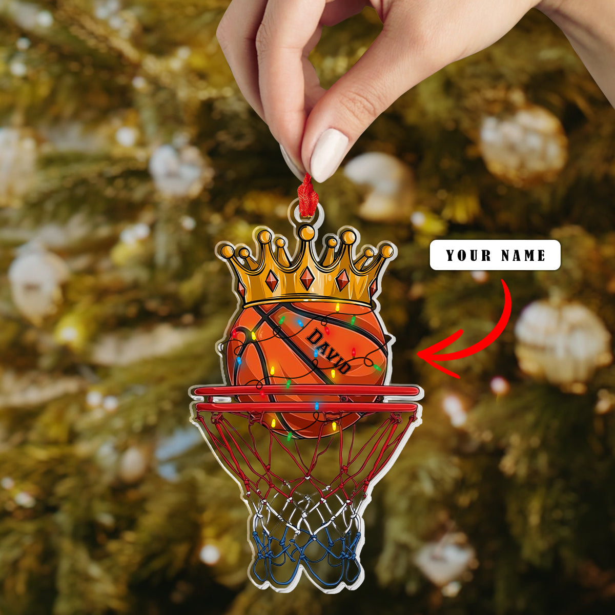 Shineful Personalized 2D Acrylic Ornament - King of the Court