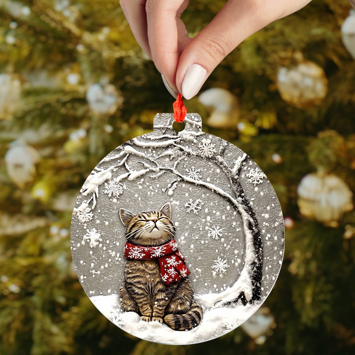 Shineful 2D Acrylic Ornament Cozy Cat