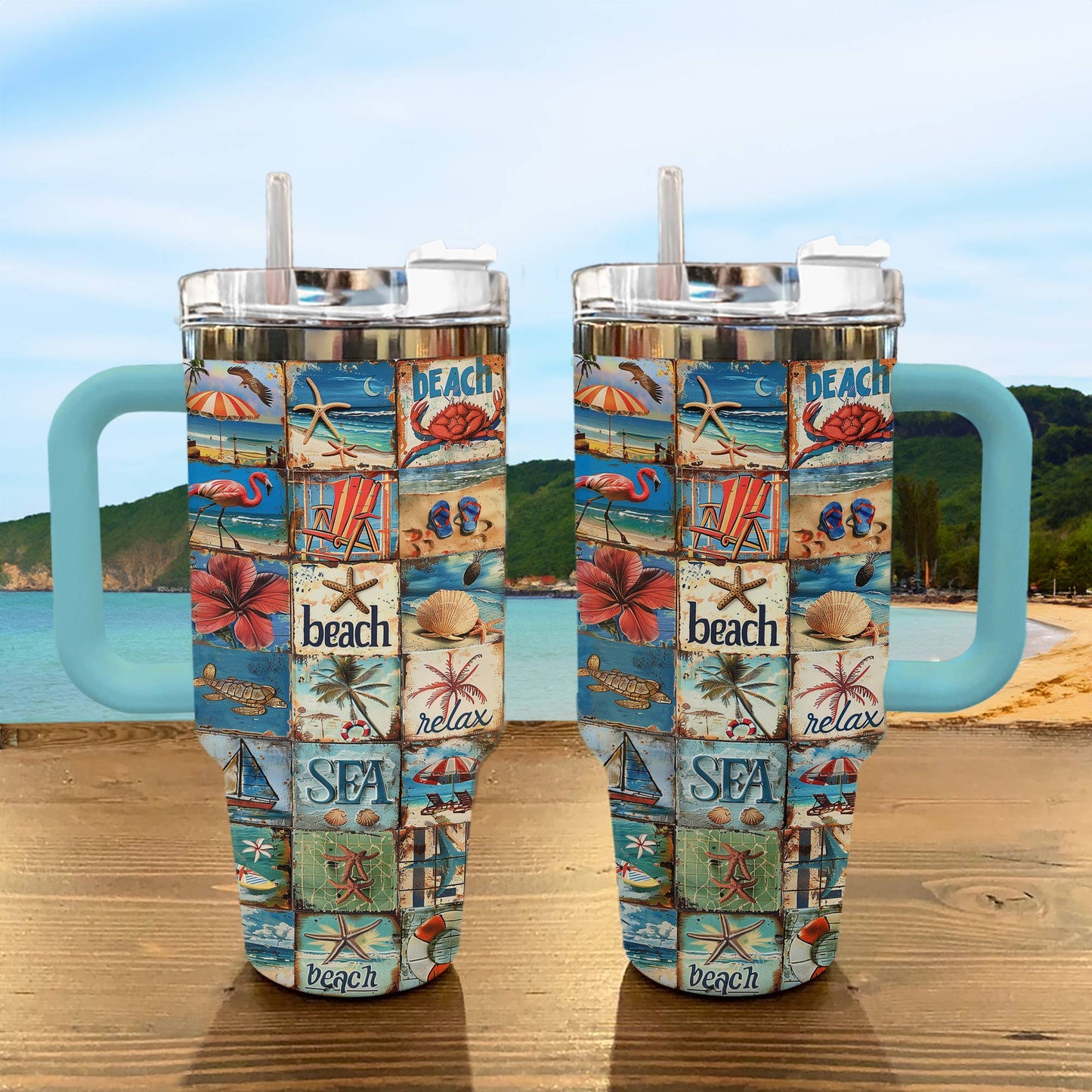 Shineful Tumbler Start New Beach