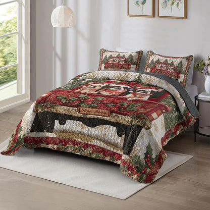 Shineful All Season Quilt 3-Piece Set - Merry Frenchie Christmas