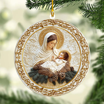 Shineful 2D Acrylic Ornament - Mother’s Embrace: Mary & Jesus