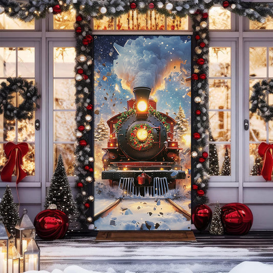 Shineful Door Cover - Christmas Express