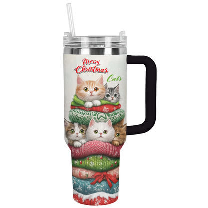 Shineful Tumbler Meowy Christmas