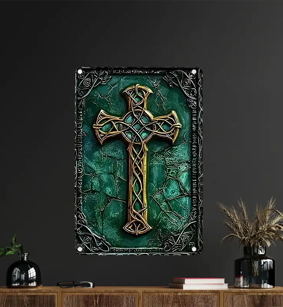 Shineful 2D Metal Sign Celtic Faith