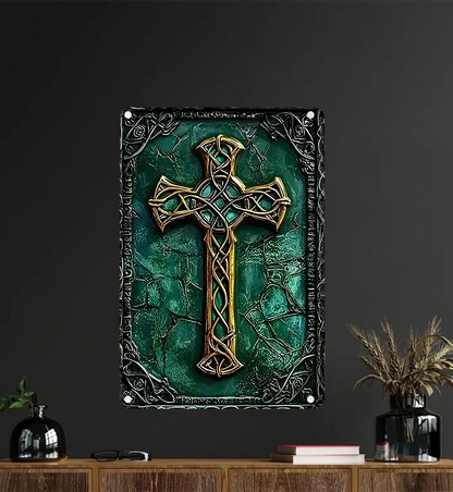 Shineful 2D Metal Sign Celtic Faith