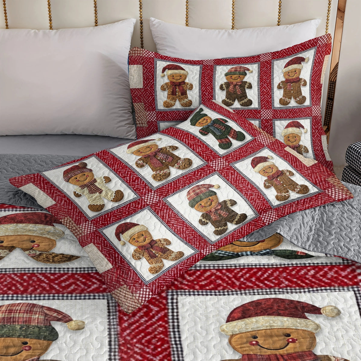 Shineful All Season Quilt 3-Piece Set Gingerbread Dreams