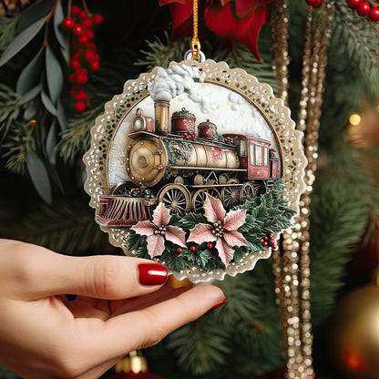 Shineful 2D Acrylic Ornament - Classic Christmas Train