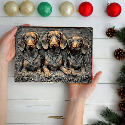 Shineful 2D Metal Sign Dachshund Trio