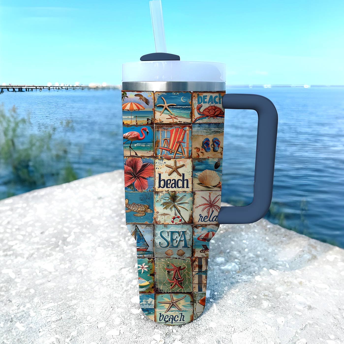 Shineful Tumbler Start New Beach