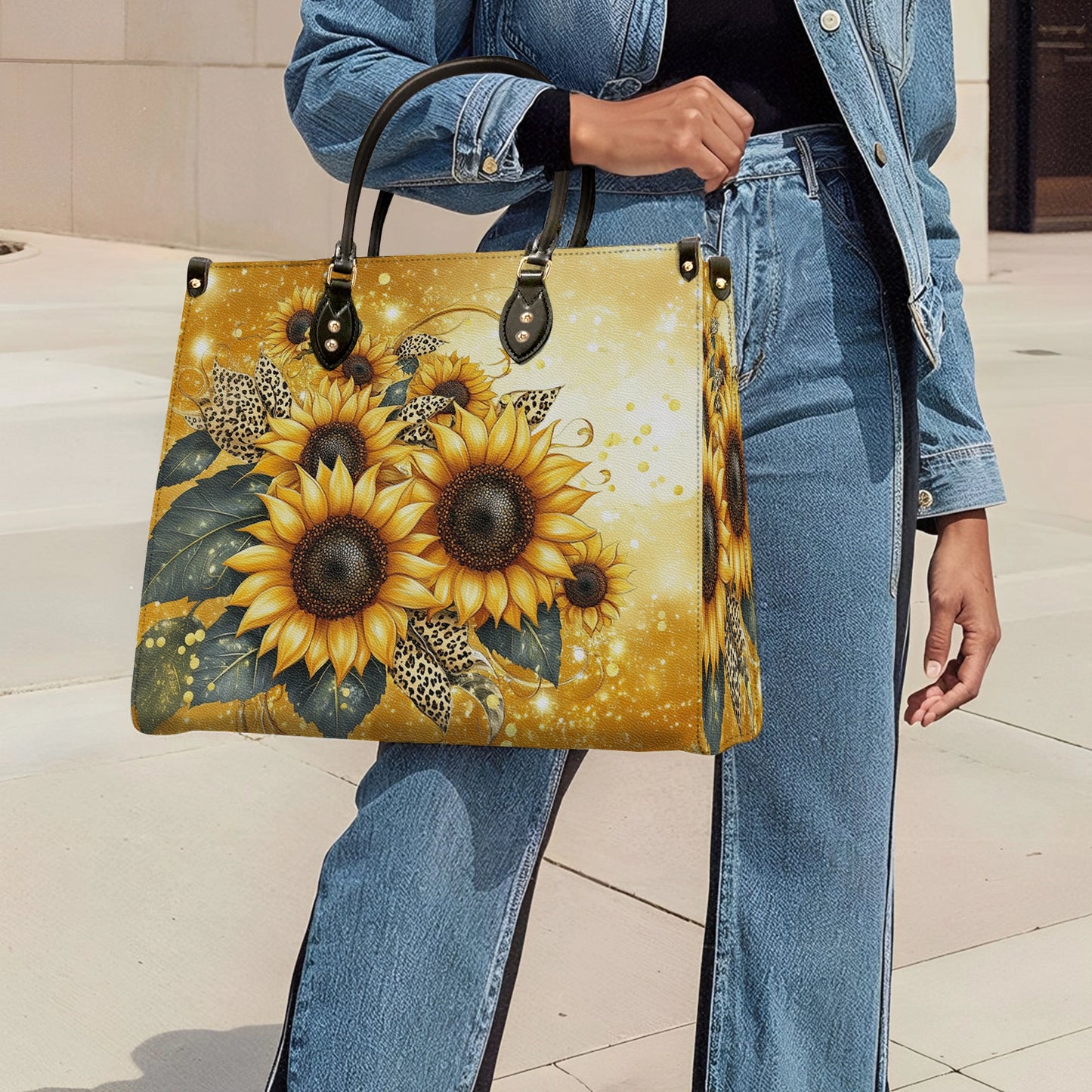 Shineful Leather Bag Sunflower Golden Bloom Collection