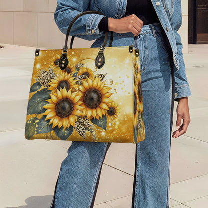 Sac en cuir brillant Collection Sunflower Golden Bloom