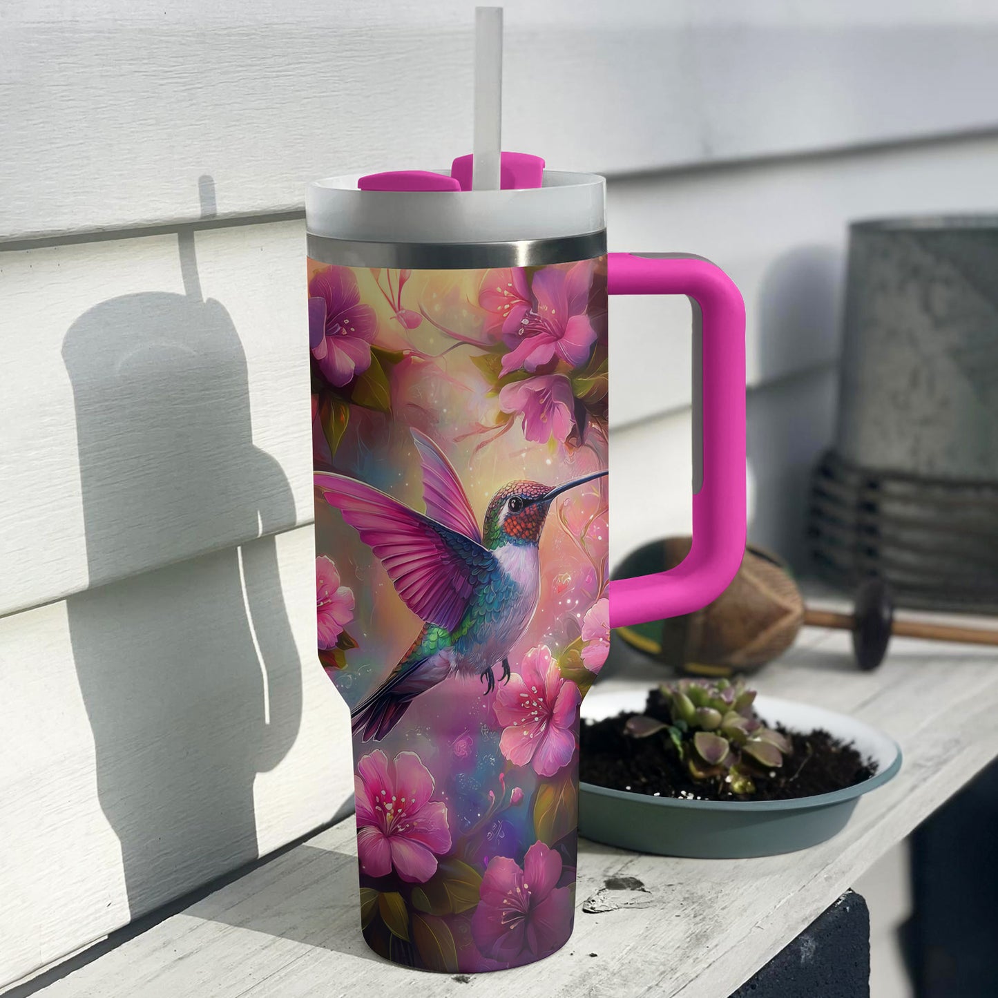 Shineful Tumbler Blossom Hummingbird