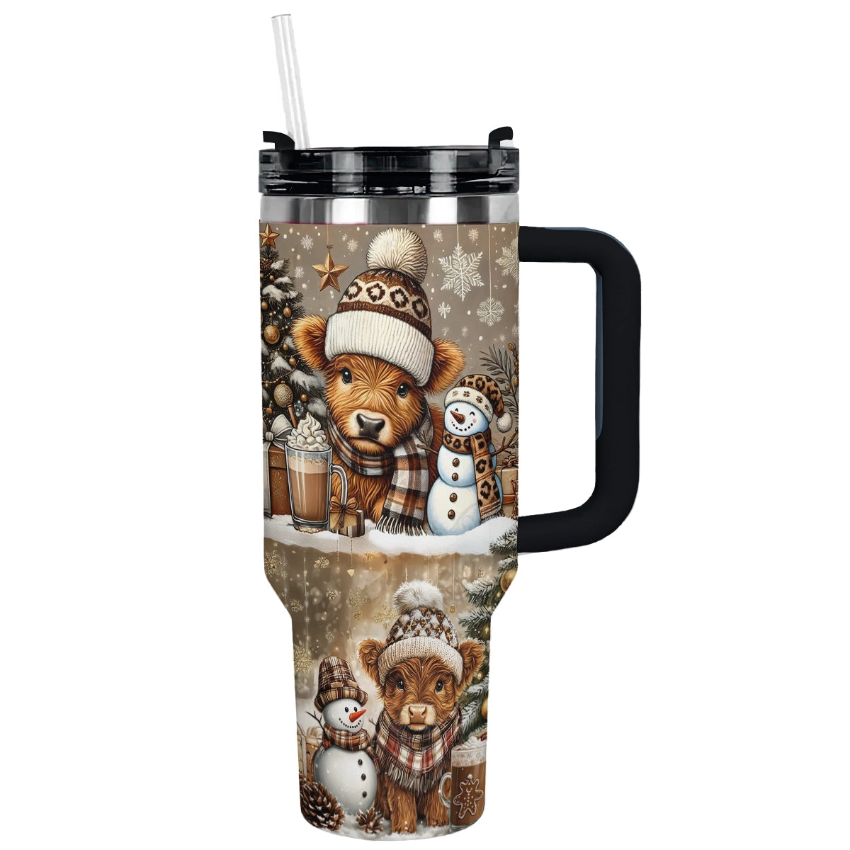 Shiny Tumbler Cozy Cow Winter Wärme Edition